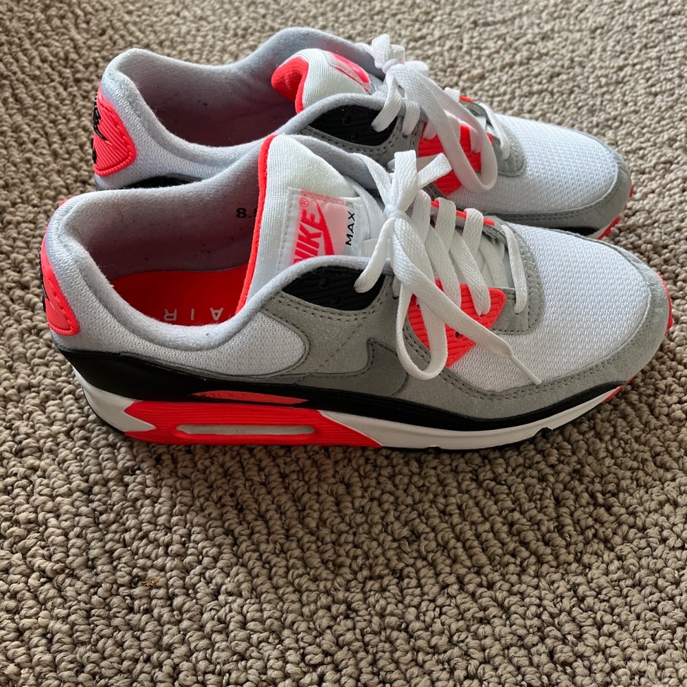 Nike Air Max III 3 90 - Infrared, White, Grey, Black Men Size 8.5